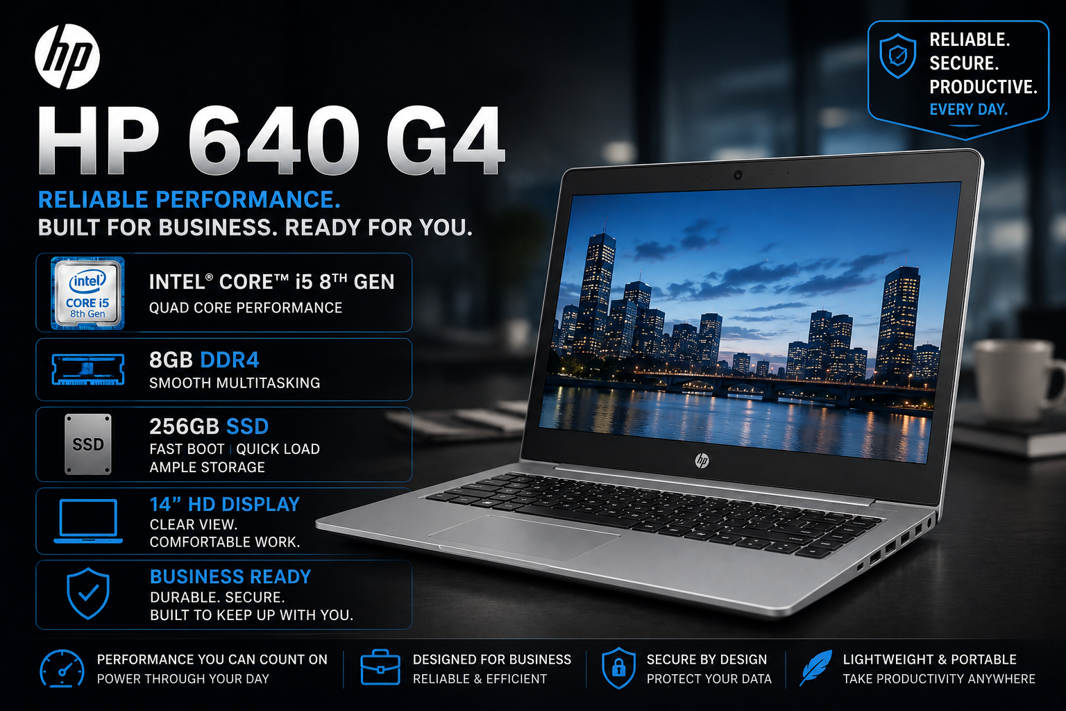 Laptop - HP 640 G4 i5 8th 8GB 256GB