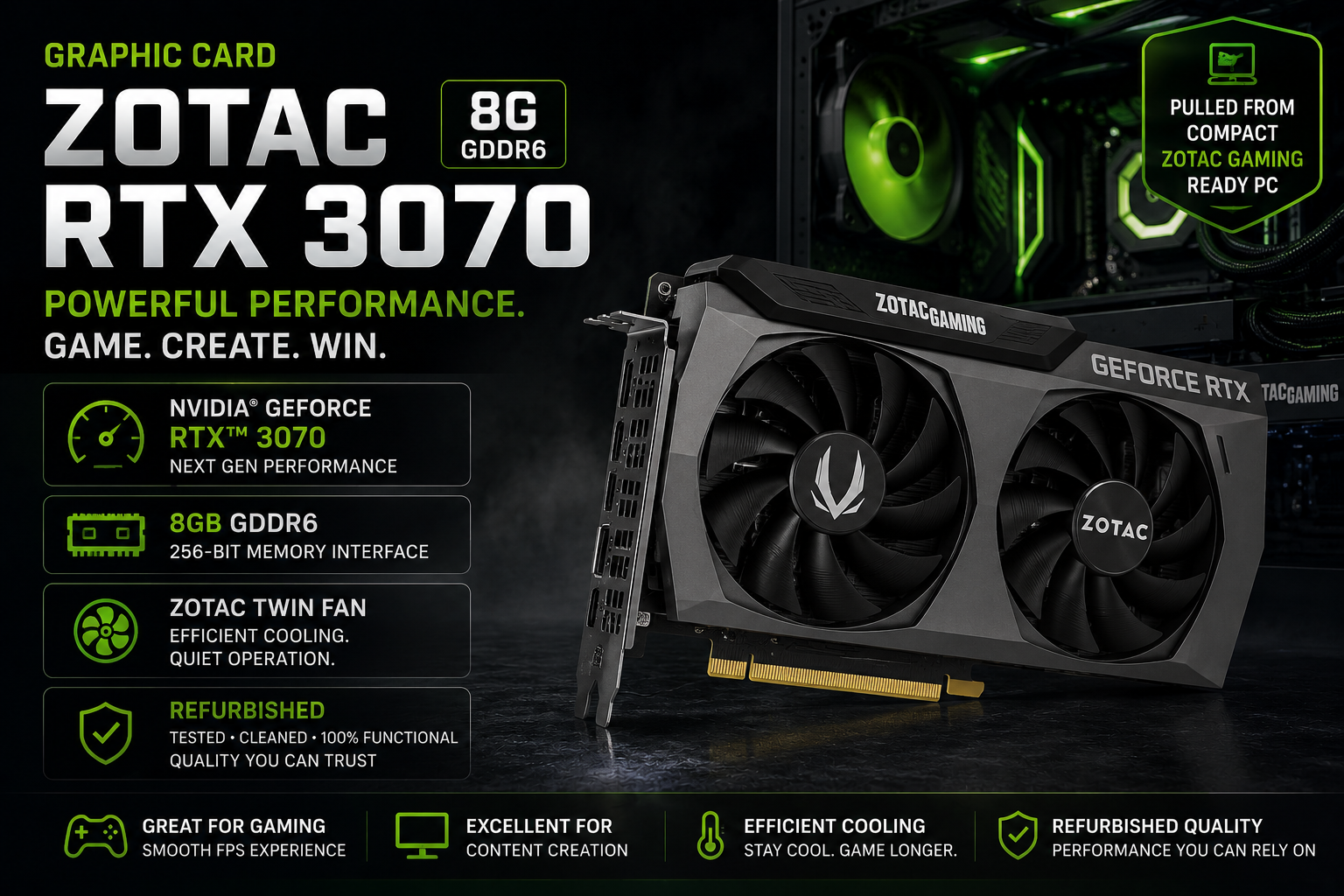 Zotac RTX 3070 8G Refurbished