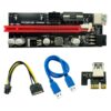 GPU Riser Adapter 009S 16x to 1x Powered PCIe Adapter Card 60cm USB 3.0 Extension Cable